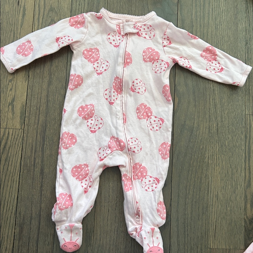 Carter's Pink Baby One-Piece Footies (2-Pack) - Picture 2 of 3